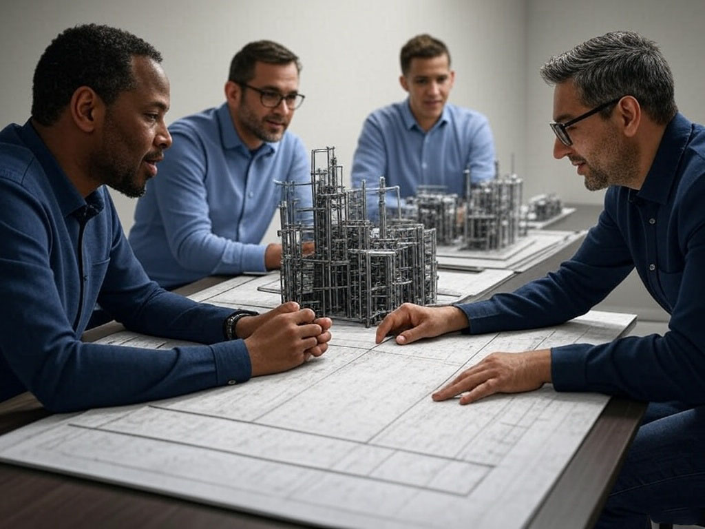 Maquette de projet de transformation d'usine